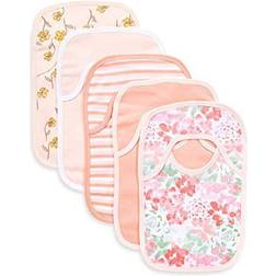 Burt's Bees Baby 5-Pack Tossed Succulent Organic Cotton Bibs In Pink Dawn Dawn 5 Pack