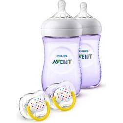Philips Avent Natural Baby Bottle Purple Baby Gift Set SCD113/23