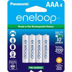 Panasonic BK4MCCA4BA Eneloop INCHaaa INCH Rechargable Batteries (4-pack)