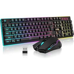 RedThunder K10 Wireless Gaming Keyboard and Mouse Combo (English)