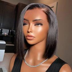 Luvme Undetectable Invisible Lace Side Part Bob Wig 10 inch Natural