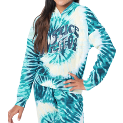 Justice Patterned Fleece Hoodie - Noal Turquoise Spiral (305147)