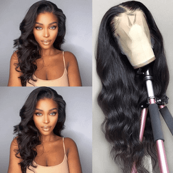 Luvme Invisible Lace Glueless Frontal Lace Wig 12 inch Natural Black