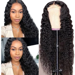 Luvme Deep Wave Glueless Breathable Lace Closure Wig 10 inch Natural Black