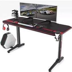 Vitesse TD01 T-Shaped Esport Gaming Desk - Black