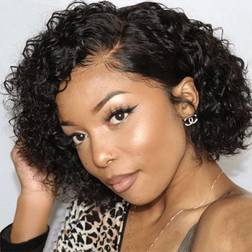 Luvme Trendy Short Cut Curly Minimalist Lace Wig 8 inch Natural Black