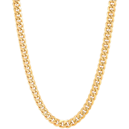 Italian Design Miami Cuban Link Chain Necklace - Gold
