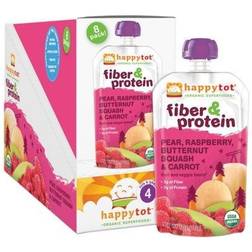 Happy Baby Tots Fiber & Protein Organic Stage 2 Food Pear, Raspberry, Butternut