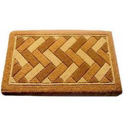 Geometric Rectangular Doormat, One Size Beige Beige One Size