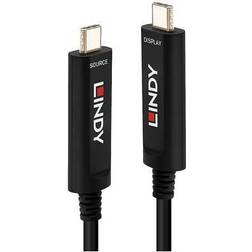 Lindy 15 Hybrid Fiber Optic A/V Cable Audio/Video