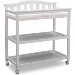 Delta Children Bell Top Changing Table In Bianca White Bianca Changing Table