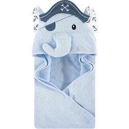 Hudson Baby Pirate Elephant Hooded Towel In Blue Blue Hooded Towel