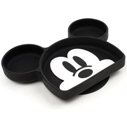 Bumkins Mickey Mouse Silicone Grip Toddler Dish In Black Black 20 Oz