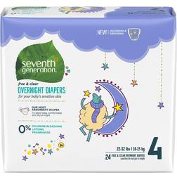 Seventh Generation Overnight Stage 4 Baby Diapers 24 Diapers