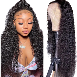 Shuangya Water Wave Lace Front Wigs Human Hair Wigs 30 inch Natural Black