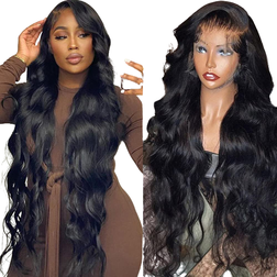 Maxine HD Lace Front Human Hair Wigs 32 inch Natural Black