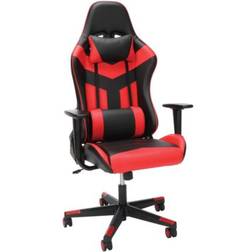 Essentials High Back Leather Gaming Chair Red OFM