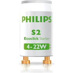 Philips S2 4-22W Starter Lighting Accessories (Lighting Starter, White, Plastic, Fluorescent Lamps with electromagnetic Gear, 4 W, 22 W) Lampedel