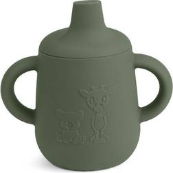 Nuuroo Aiko Silicone Cup with Sippy Lid Dusty Green