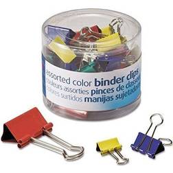 Staples Binder Clips, Metal, Assorted Colors/Sizes, 30/Pack
