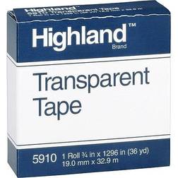 Highland Transparent Tape, 3/4"