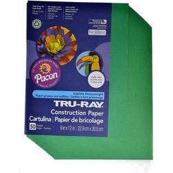 Pacon Tru-Ray Construction Paper 9" x 12" Holiday Green