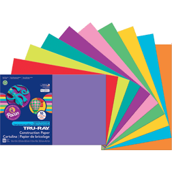 Pacon Tru-Ray Construction Paper 12" x 18" Assorted Brights, 50 Sheets