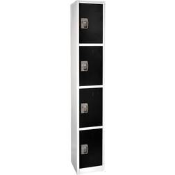 AdirOffice 72 12 in. 4-Compartment Steel Tier Key Lock Storage Locker