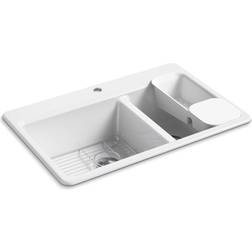 Kohler Riverby Collection K-8669-1A2-0 33" Top Mounted Double Bowl
