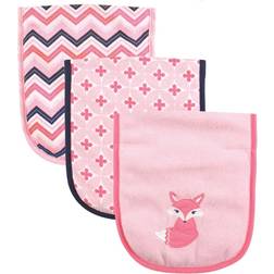 Luvable Friends Burp Cloth, 3-Pack, One Size Pink Foxy ONE SIZE