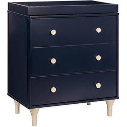 Babyletto Lolly 3-Drawer Changing Dresser In Navy/natural natural 3 Drawer