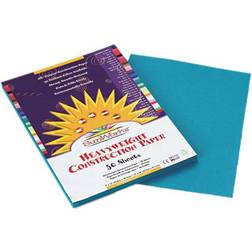 Construction Paper, 58 lbs. 9 x 12, Turquoise, 50 Sheets/Pack