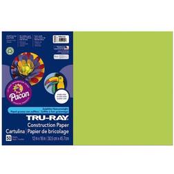 Riverside Pacon Tru-Ray Construction Paper 12" x 18" Brilliant Lime, 50 Sheets
