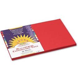 Pacon SunWorks All-purpose Construction Paper, 18"x12" Red, 50 Sheets