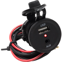 Race Sport Dual-Port Round Socket with AUX