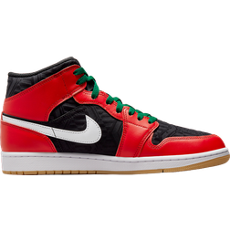 Nike Air Jordan 1 Mid SE PS - Black/White/Malachite/Fire Red