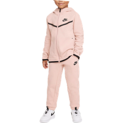 Nike Toddler Sportswear Tech Fleece Zip Hoodie & Pants Set - Pink Oxford (26H052-A9I)