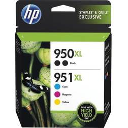 HP 950XL/951XL Black/Cyan/Magenta/Yellow High Yield Ink Cartridge, 5/Pack