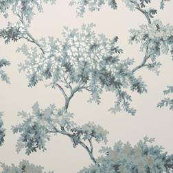 Crown Brewster Home Fashions Ashdown Teal Tree Non Woven Wallpaper, Blue