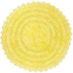 Design Imports Yellow Round Crochet