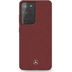 Mercedes Mobilskal Galaxy S21 Ultra Silicone Line Röd
