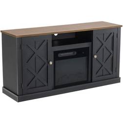Festivo Electric Fireplace and TV Stand for TVs up to 60" Charcoal Home Essentials
