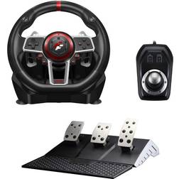 Flashfire Suzuka 900R Racing Wheel Set with Clutch Pedals and H-Shifter for Xbox, Xbox 360, PS3, PS4, Wii, PC