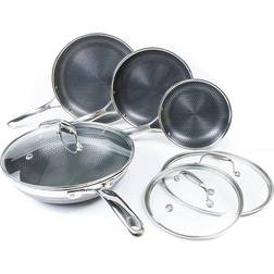 HexClad Hybrid Cookware Set with lid 7 Parts