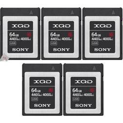 Sony Five Pcs 64GB G Series XQD Memory Card