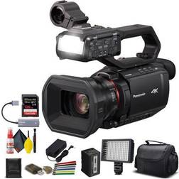 Panasonic AG-CX10 4K Camcorder Padded Case, Sandisk Extreme Pro 128 GB Memory Card, Wire Straps, LED Light, And More