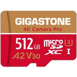 Gigastone 4K Camera Pro MicroSDXC Class 10 UHS-I U3 4K V30 A2 100/60 MB/s 512GB