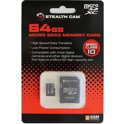 Stealth Cam 64GB Class 10 Micro SDXC Memory Card with Adapter