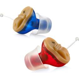 Premium Digital Hearing Amplifier Invisible in Canal (CIC) in-Ear Mini Sound Enhancer Set, Near-Invisible, Noise Cancelling, Personal Sound
