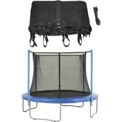 Upper Bounce 12ft Trampoline Replacement Enclosure Surround Safety Net Protective Inside Netting with Adjustable Straps Compatible with 4 Straight Poles or 2